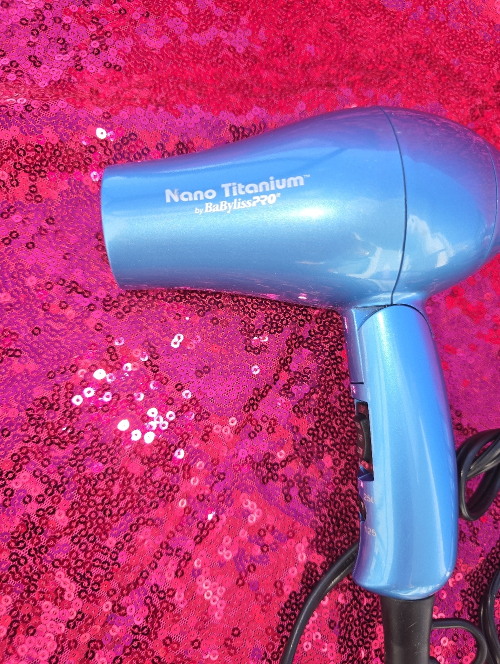 BaBylissPRO Nano Titanium Blue Travel Hair Dryer